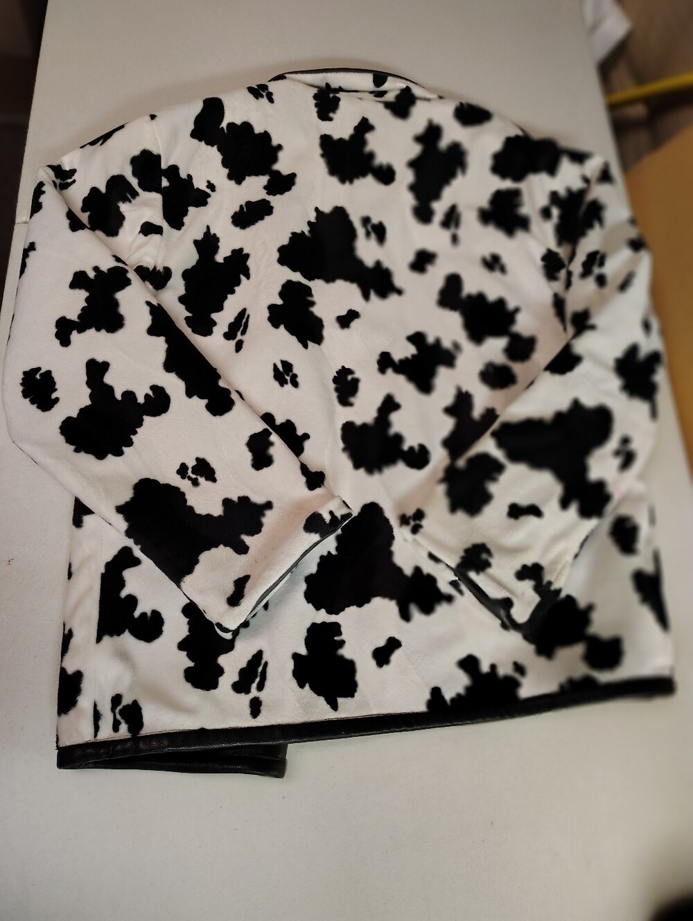 Mulberry Street Reversible Faux Leather & Cow Print Jacket Coat Small Western - Picture 9 of 16